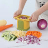 MULTIFUNCTIONAL VEGETABLE CHOPPER FRIES CUTTER HAND PRESSURE DICER